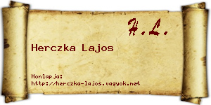 Herczka Lajos névjegykártya